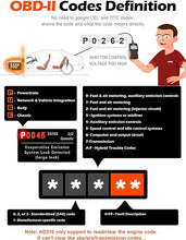 Load image into Gallery viewer, Ancel AD310 Classic Enhanced Universal OBD II Scanner Car Engine Fault Code Reader CAN Diagnostic Scan Tool, Read and Clear Error Codes for 1996 or Newer OBD2 Protocol Vehicle (Black)