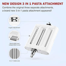 Load image into Gallery viewer, ANTREE 3-1 Pasta Maker Attachment for KitchenAid includes Pasta Sheet Roller attachment & Spaghetti Cutter & Fettuccine Cutter attachment, Easy to use and clean with Pasta Drying Rack & Cleaning Brush