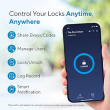 Load image into Gallery viewer, ULTRALOQ U-Bolt Pro Smart Lock with WiFi Bridge, 7-in-1 Fingerprint Keyless Entry Door Lock with App Remote Control, Backlit Keypad, Auto Unlock, Voice Control with Alexa and Google, IP65 Waterproof