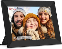 Load image into Gallery viewer, FRAMEO Digital Picture Frame WiFi 10.1 inch Digital Photo Frame Auto-Rotate & Slideshow Electronic Picture Frame HD IPS Touch Screen,Great, Easy to Set up and use Share Photos/Videos Best Gift