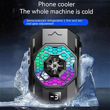 Load image into Gallery viewer, Phone Cooler with Semiconductor Refrigeration,.Cellphone Radiator for Tiktok Live Streaming, Outdoor Vlog, For gaming this works phenomenal, keeps your phone cool while keeping speed normal.