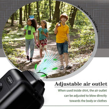 Load image into Gallery viewer, CAZOKASI 8000mAh rechargeable portable waist clip fan neck hanging personal fan super powerfull wind long endurance work cooling and heatstroke prevention fan