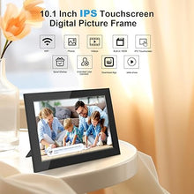 Load image into Gallery viewer, 10.1 Inch WiFi Digital Picture Frame, Smart Electronic Clound Digital Photo Frame with 1280 * 800 HD Touch Screen, Instantly Share Photos & Video, Gift for Friend and Family