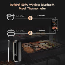 Load image into Gallery viewer, INKBIRD Meat Thermometer Wireless, Smart Bluetooth Meat Thermometer, IP67 Waterproof Wireless Meat Probe with Rechargeable Box for Outdoor Grill Smoker BBQ Rotisserie iOS & Android App