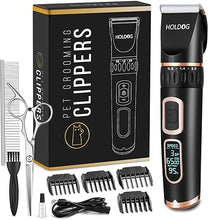 Load image into Gallery viewer, Dog Clippers Professional Heavy Duty Grooming Clipper 3-Speed Low Noise High Power Rechargeable Cordless Pet Tools for Small & Large Dogs Cats Pets with Thick Coats