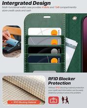 Load image into Gallery viewer, OCASE for iPhone 16 Pro Max Case Detachable Wallet Case with Card Holder, 2 in 1 Pu Leather Flip Folio with RFID Blocking Stand Wrist Strap Shockproof Phone Cover 6.9 Inch 2024, Blackish Green