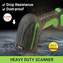 Load image into Gallery viewer, Tera Pro (Extreme Performance) Industrial Wireless Barcode Scanner 2D QR 1D Bar Code Reader 2.4G Wireless 2500mAh Compatible with Bluetooth Drop Resistant for Windows Mac Android iOS Model 8100 Green