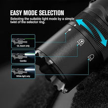Load image into Gallery viewer, OLIGHT Odin GL M 1500 Lumens MLOK Mount Rechargeable Tactical Flashlight with Green Beam and White LED Combo, Removable Slide Rail Mount and Dual-Button Remote Pressure Switch