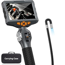 Load image into Gallery viewer, Two-Way Articulating Borescope with Light, Teslong 5-inch IPS Endoscope Inspection Camera with Articulation Head, Automotive Mechanics Fiber Optic Scope-0.33inch