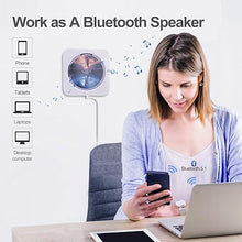 Load image into Gallery viewer, Portable CD Player with Bluetooth Desktop CD Player for Home CD Music Players with Remote Control,Timer,Built-in Dual Speakers with LED Display Home Audio Boombox FM Radio (Purple)