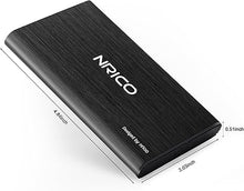 Load image into Gallery viewer, NRICO Ultra Slim 250GB Portable External Hard Drive USB3.0 HDD Storage Compatible for PC, Desktop, Laptop,Mac,PS4, Xbox one (Black, 250, GB)