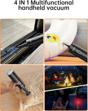 Load image into Gallery viewer, ruwa Car Vacuum Cleaner Handheld Vacuum Cordless, Hand Vacuum Rechargeable with 14000PA High Power, 2 Speeds, 300ml Dust Cup, Lightweight, Portable Mini Vacuum for Car, Home and Pet Hair(Black)
