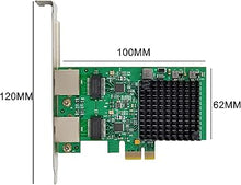 Load image into Gallery viewer, Dual-Port 2.5GBase-T PCIe Network Adapter RTL8125B 2500/1000/100Mbps PCI Express Gigabit Ethernet NIC Card RJ45 LAN Controller