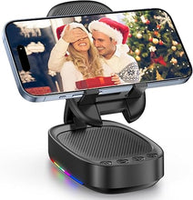 Load image into Gallery viewer, Cell Phone Stand with Wireless Bluetooth Speaker, Unique Gifts for Men/Women, Adjustable Phone Holder with 5 Colorful LED Modes, Anti-Slip Base HD Surround Sound, Compatible with iPhone/iPad