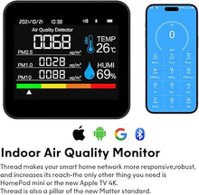 Load image into Gallery viewer, 9-in-1 Indoor Air Quality Monitor: Detects PM2.5, PM1.0, PM10, CO2, CO, TVOC, HCHO, Temperature & Humidity for Home, Office, School & Hotel