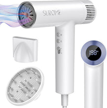 Load image into Gallery viewer, Blow Dryer,110000RPM High-Speed Brushless Motor, Fast-Drying Negative Ions Intelligent Constant Temperature Hair Care Dryers, Professional Hair Dryer with Attachments for Home&Salon (White)
