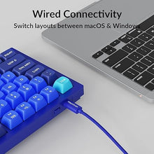 Load image into Gallery viewer, Keychron Q3 Wired Custom Mechanical Keyboard Knob Version, TKL Tenkeyless QMK/VIA Programmable Macro with Hot-swappable Gateron G Pro Blue Switch Double Gasket Compatible with Mac Windows Linux (Blue)