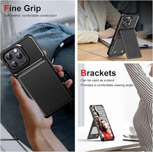 Load image into Gallery viewer, CCSmall Wallet Case for Apple iPhone 16 Pro Max with Card Holder for Women Men, Luxury Folio Leather Wallet & TPU Bumper Phone Case for iPhone 16 Pro Max ZM Black