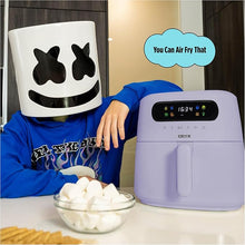 Load image into Gallery viewer, CRUX x Marshmello 3.0 QT Digital Air Fryer with TurboCrisp Technology, Touch Screen Temperature Control, Timer and Auto Shut-off, Fully Programmable, Silicone Cupcake Molds Included, Lavender