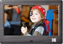 Load image into Gallery viewer, KODAK 7 Inch Wood Digital Picture Frame with Remote Control, 1024x600 IPS Screen HD Display Digital Photo Frame, USB or SD Card Required, Auto-Rotate, Supports Photo/Video/Music/Calendar/Slideshow