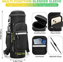 Load image into Gallery viewer, Portable Blender with Insulated Carrying Case & Recipe Book for Shakes and Smoothies, 20 OZ Personal Juicer Electric Protein Shaker Bottle, Mini Small Blender Cup with USB-C Rechargeable, Travel Lid