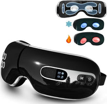 Load image into Gallery viewer, Fmalve Eye Massager with Heat and Cooling for Migraines, Dry Eyes, Heated Eye Mask Massager Improve Sleeping - Great Gifts for Fathers (Black)