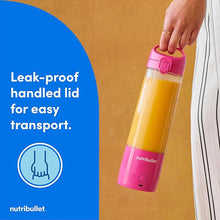 Load image into Gallery viewer, nutribullet Portable Blender, Cordless, 20oz Vessel, Personal Blender, USB-C Rechargeable, Bright Pink, NBPB50100BP