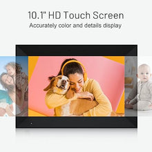 Load image into Gallery viewer, Anna Bella Digital Picture Frame 10.1 Inch IPS HD Touch Screen WiFi Smart Digital Photo Frame with 16GB Storage, Auto-Rotate, Easy Setup to Share Photos or Videos Remotely via AiMOR APP Black