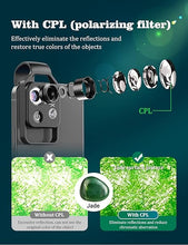 Load image into Gallery viewer, Phone Microscope with CPL Lens/LED Light, Nano Zoom 200X Pocket Microscope Camera Attachment with Universal Clip for Most iPhone/Andriod Phone - The Best Gift to Enjoy Microworld for Kids and Adults