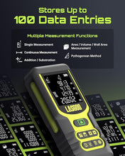 Load image into Gallery viewer, Laser Measure, LASGOO 60m/197ft Laser Measurement Tool, Laser Distance Meter with Ft/in/M Multiple Units, LCD Backlit Display, Pythagorean Mode, Area and Volume, Battery Included