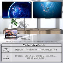 Load image into Gallery viewer, WAVLINK USB C and USB 3.0 to Dual 4K DisplayPort & HDMI Adapter, Displaylink HDMI Splitter Extended Display for Dual Monitor 4K@60Hz, HDMI/DP Splitter Compatible with Mac M1/M2/M3, HP, Dell, Lenovo