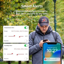 Load image into Gallery viewer, SwitchBot WiFi Thermometer Hygrometer 3 Pack with Hub Mini, IP65 Indoor Outdoor Thermometer Wireless, Humidity/Temperature/Dewpoint/VPD/Absolute Humidity Sensor with Smart Alerts, Works with Alexa