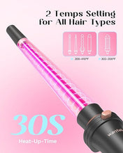 Load image into Gallery viewer, Wavytalk 5 in 1 Curling Iron,Curling Wand Set with Curling Brush and 4 Interchangeable Ceramic Curling Wand(0.5”-1.25”),Instant Heat Up,Include Heat Protective Glove & 2 Clips
