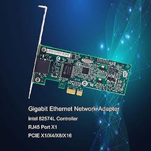 Load image into Gallery viewer, 10/100/1000Mbps PCIe x 1 Network Adapter Single RJ45 Port Compatible Intel EXPI9301CTBLK 82574L Gigabit Ethernet Desktop LAN Card