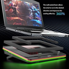 Load image into Gallery viewer, IETS GT500 Powerful Turbo-Fan (5000 RPM) RGB Laptop Cooling Pad with Infinitely Variable Speed,Seal Foam for Rapid Cooling Gaming Laptop,Dust Filter for Protect Laptop,13-17.3inch Laptop Cooler