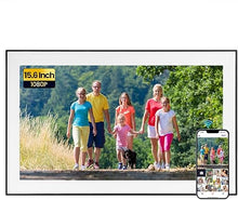 Load image into Gallery viewer, Frameo15.6 Inch Large Digital Picture Frame, 1920 * 1080 IPS FHD Touch Screen Smart WiFi Digital Photo Frame with 32GB Storage and SD Card Slot/USB Port, Free Storage - Ideal for Friends and Family