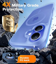 Load image into Gallery viewer, TORRAS Magnetic Shockproof Compatible with iPhone 16 Case, Fit for MagSafe, 4X Military Grade Drop Protection Anti-Scratch Protective Hard Back Plastic Slim Phone Case for iPhone 16 6.1 inch, Blue