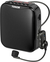 Load image into Gallery viewer, TONOR Voice Amplifier for Teachers, 15W Bluetooth Voice Amplifier with Wireless Headset Mic, Portable Megaphone Speaker Rechargeable PA System for Teaching, Training, Speaking, Fitness Instructors K11