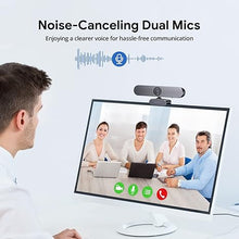 Load image into Gallery viewer, DEPSTECH Webcam 4K, Zoomable Webcam with Microphone and Remote, Equipped with Sony Sensor, 3X Digital Zoom, Noise-Canceling Mics, Auto-Focus Computer Camera for PC/Mac/Laptop/Zoom/Teams/OBS/Google