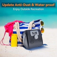 Load image into Gallery viewer, MONODEAL CD Player Portable,Bluetooth Boombox CD Player with Speakers,Portable FM Radio for Camping& Travel(Favourite Memory,LED,WATERPROOF,Clock,Alarm Timer,USB,Headphone Jack,BatteryPower Supply,6W)