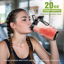 Load image into Gallery viewer, 20 Oz Portable Blender for Shakes and Smoothies,4000mAh Electric Juicer, 270W Motor Smoothie Blender with BPA-Free & IP67 Waterproof, USB Fresh Juice Blender with 2 Mixing Modes for Travel, Gym, Black