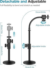Load image into Gallery viewer, InnoGear Webcam Stand for Desk, Camera Stand Mount Gooseneck Arm for Logitech Webcam C922 C930e C920S C920 C615 C960 C920x BRIO 4K NexiGo N60, Phone Mount, Right Light, GoPro with 1/4" Thread