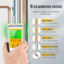 Load image into Gallery viewer, Stud Finder Wall Scanner - Upgrade 5 in 1 Wall Detector Wood Metal Electronic Stud Sensor Pipe Joist Beam Finders Edge Center Finder for AC Wires Metal Wood Beams with LCD Display