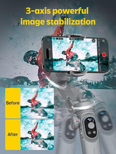 Load image into Gallery viewer, Professional Gimbal Stabilizer for Smartphone w/Wireless Charging OLED Display LED Light Focus Wheel, 3-Axis Phone Gimbal Stabilizer for iPhone 15 14 13 12 Pro/Max/Xs Galaxy S23-AOCHUAN Smart X Pro