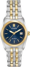 Load image into Gallery viewer, Citizen Women's Eco-Drive Corso Classic Watch in Two-tone Stainless Steel, Blue Dial (Model: EW2294-53L)