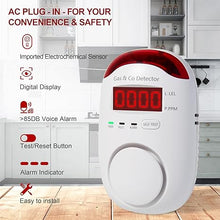Load image into Gallery viewer, Combination Gas & Carbon Monoxide Detectors - Koabbit Plug in Carbon Monoxide Detector,Propane, Natural,Methane, Explosive Gas Detector Alarm & CO Detector Alarm for Home,Easy to Read