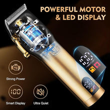 Load image into Gallery viewer, Suttik Hair Clippers for Men Professional, Cordless Beard Trimmer & Electric Shavers for Men, Mens Hair Clippers and Trimmer Kit for Barber with Case, Gold