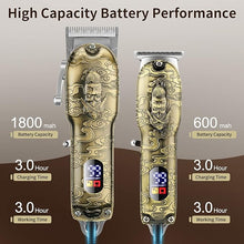 Load image into Gallery viewer, Suttik Professional Barber Hair Clippers and Trimmers Set, Cordless Barber Kit Hair Cutting Kit with Travel Case Barber Clippers Set Professioal Mens Grooming Kit