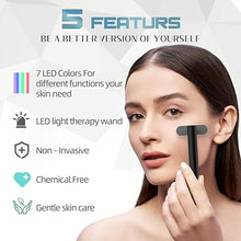 Load image into Gallery viewer, Led-Light-Therapy, 7 Color Face Skincare Wand with Facial Massager LED Face Skin Rejuvenation for Face & Neck & Eye Skincare Equipment Red Light Wand