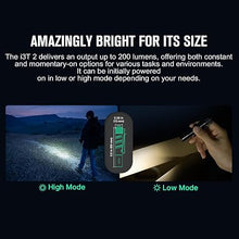 Load image into Gallery viewer, OLIGHT I3T 2 EOS Pocket EDC Flashlight, 200 Lumens Compact Bright Handheld Flashlights, Dual-Output Tail Switch Light with AAA Battery and Two-Way Pocket Clip for Camping and Hiking (Black)